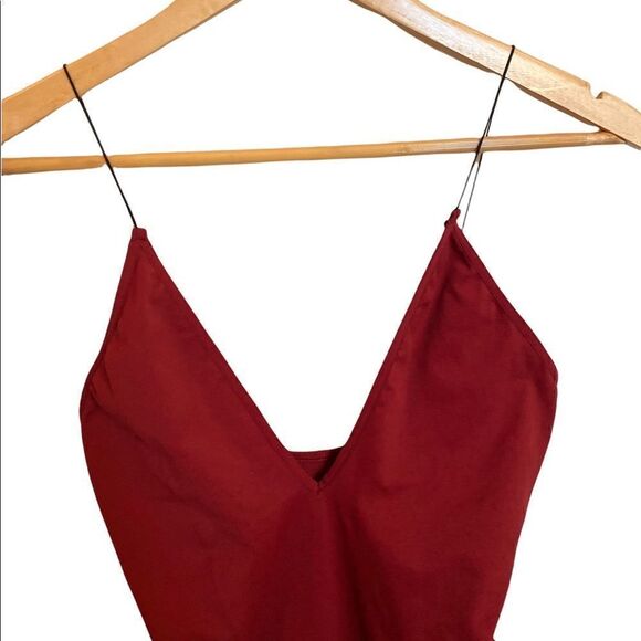 Free People Burgundy Red Spaghetti Strap Slip Tank Dress Size Small/Extra Small - Picture 2 of 4